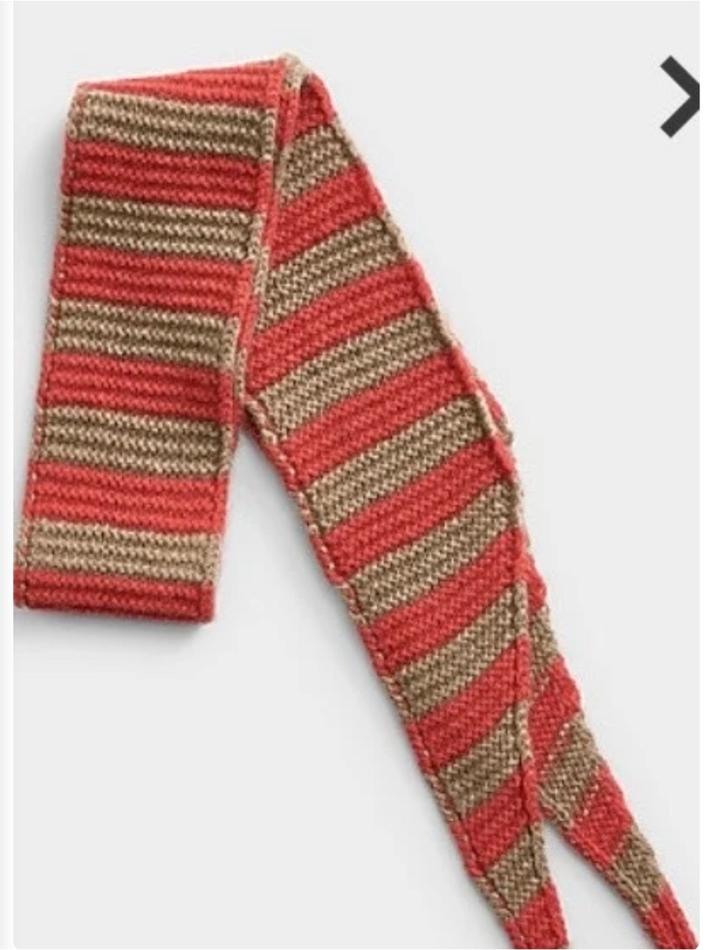 Simons Striped Knit cashmere Scarf